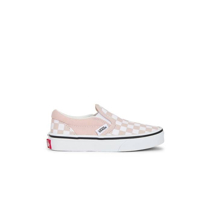 ヴァンズ Vans 【 Kids Classic Slip-On Girls Color Theory Checkerboard Sepia Rose 】 クラシック slip-on スリッポン ジュニア キッズ Rose ローズ｜スニケス