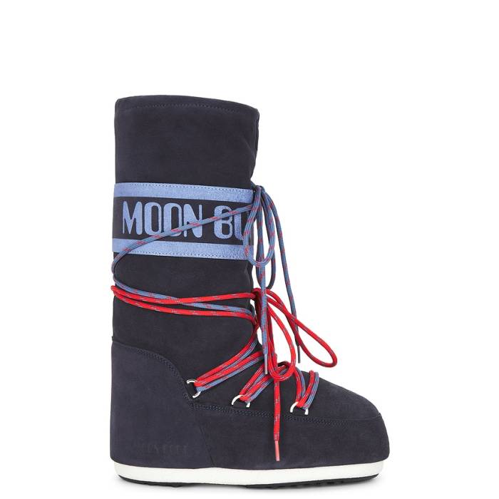 お月さまブーツ Moon Boot 【 Icon Laces Boot Women Blue Navy 】 アイコン ブーツ レディース 青み 青色 紺色 米国海軍