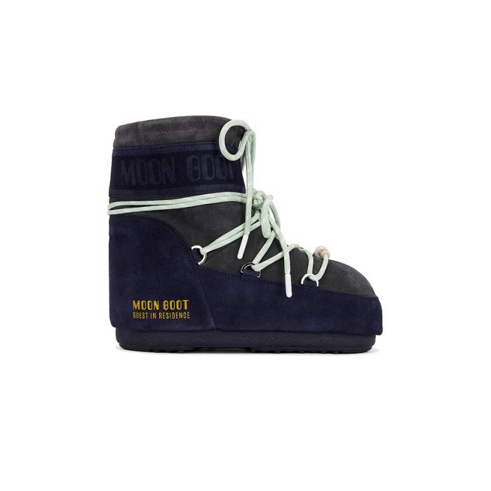 お月さまブーツ Moon Boot 【 X Guest In Residence Low Suede Beads Boot Women Midnight \u0026Amp; Gret 】 スエード・スウェード ブーツ レディース