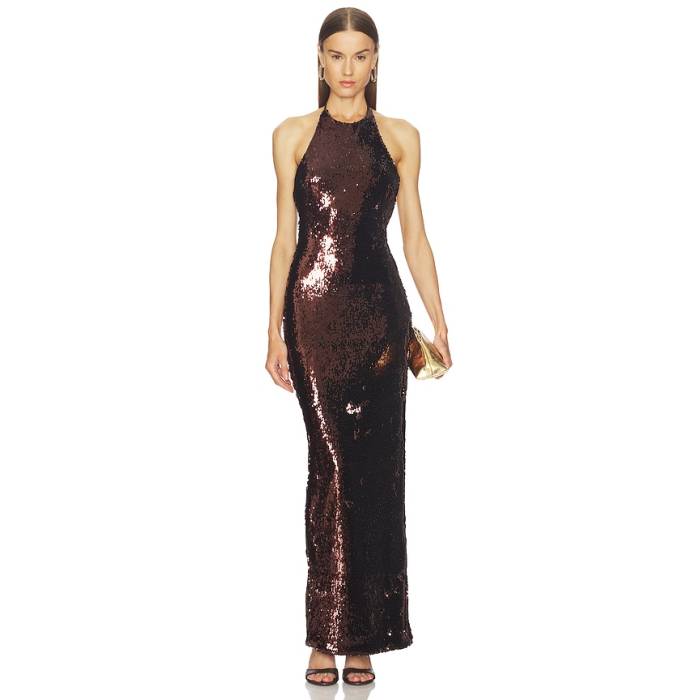 Michael Costello 【 X Revolve Felicity Gown Women Chocolate Brown 】 レディース 赤銅色 赤銅色