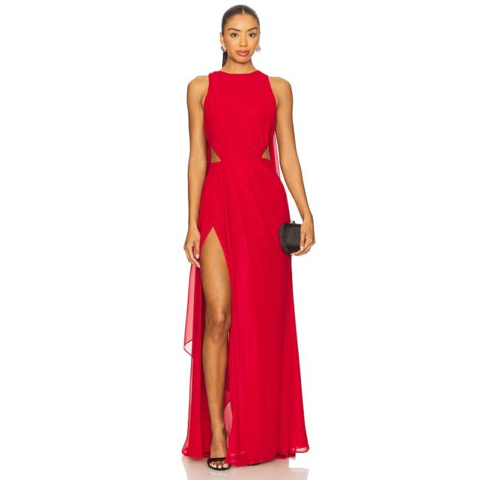 Michael Costello 【 X Revolve Breslin Gown Women Red 】 レディース Red 赤・赤いこと