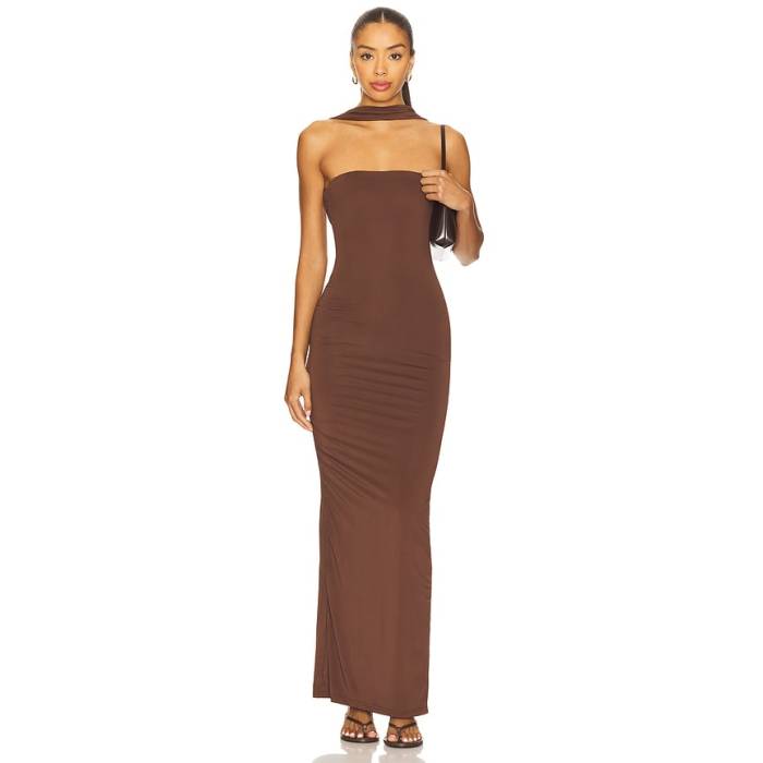 All The Ways 【 Brissa Maxi Dress Women Brown 】 御召しもの レディース 赤銅色 赤銅色