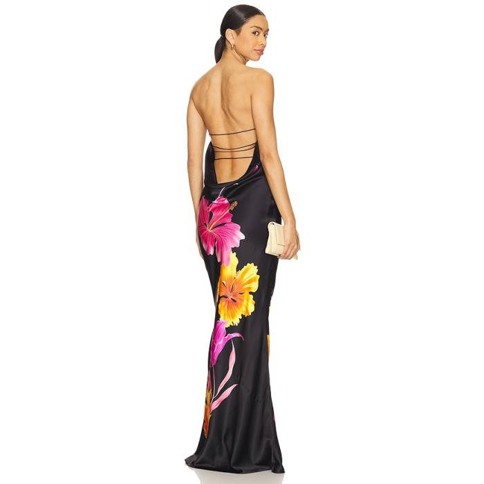 Retrofete 【 Keaton Silk Dress Women Nera Primavera 】 御召しもの レディース