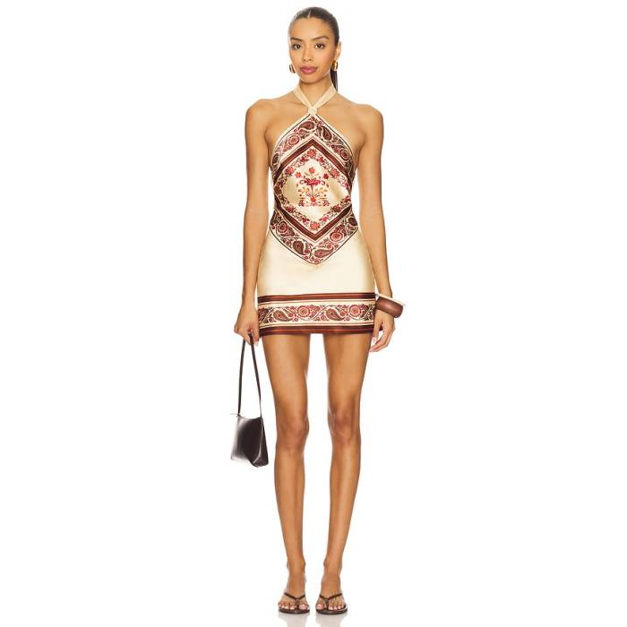 Retrofete 【 Adelaide Dress Women Terracotta Bandana 】 お召しもの レディース