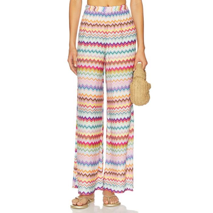 Missoni 【 Wide Leg Trousers Women Multicolor With Light Base 】 レディース