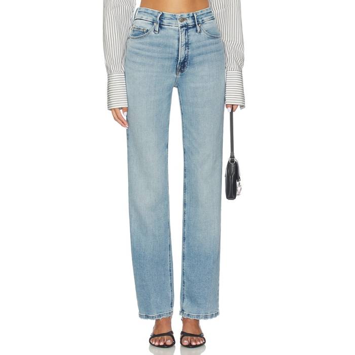 グッドアメリカン Good American 【 Soft Tech Good True Straight Jeans Women Indigo1073 】 テック ジーンズ レディース｜スニケス
