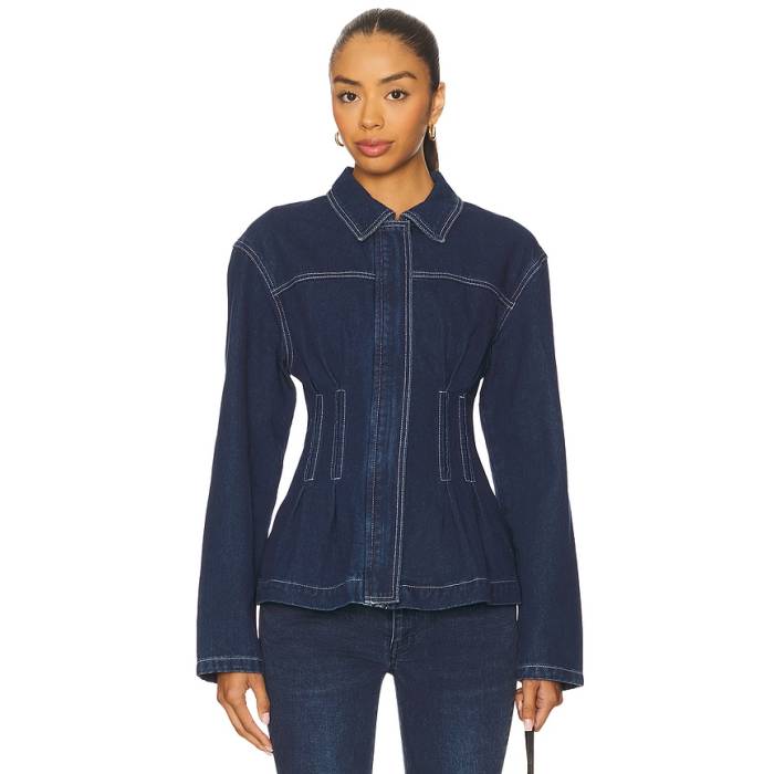 Superdown 【 Marina Denim Jacket Women Dark Blue 】 デニム Jacket ジャケット レディース 青色 ブルー