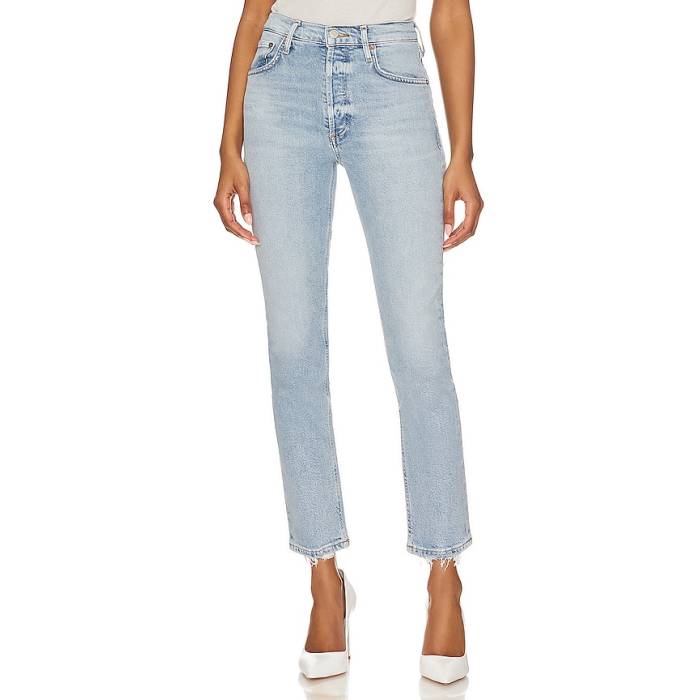 Agolde 【 Riley High Rise Straight Crop Jeans Women Dynamic 】 ご機嫌 ライズ Crop クロップ デニム レディース 活動的