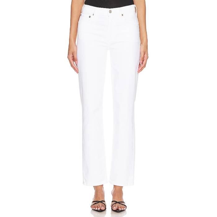 Agolde 【 Kye Mid Rise Straight Crop Jeans Women Sour Cream 】 ミッド ライズ Crop クロップ ジーンズ レディース クリーム|スニケス