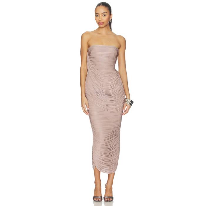 Alex Perry 【 Strapless Drape Column Dress Women Mink 】 御召しもの レディース