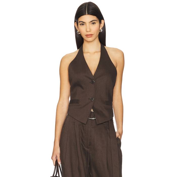 ヘルムートラング Helmut Lang 【 Halter Vest Women Espresso 】 限りない レディース