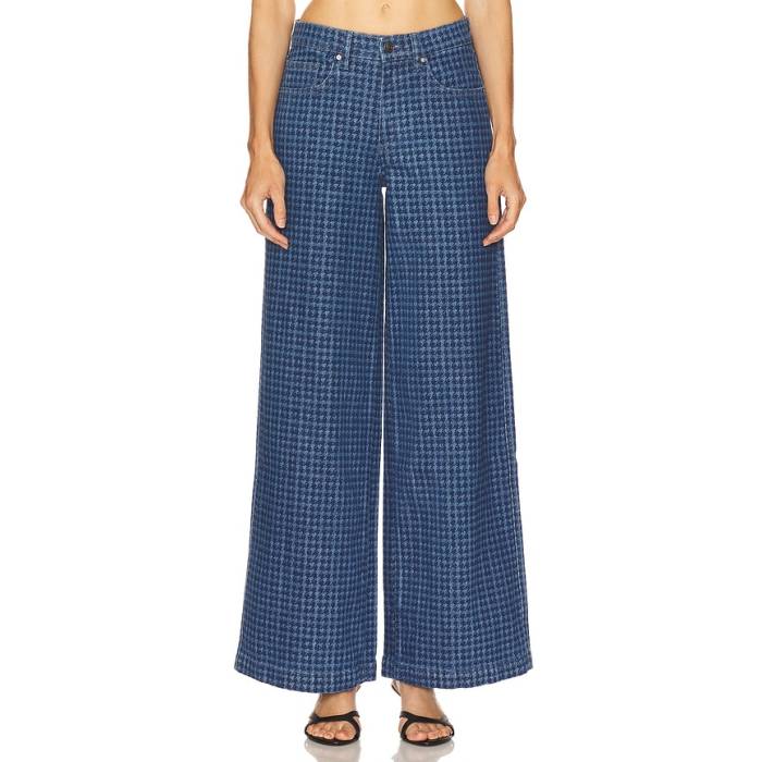 Seventy + Mochi 【 Bay Wide Leg Jeans Women Houndstooth Idaho 】 デニム レディース