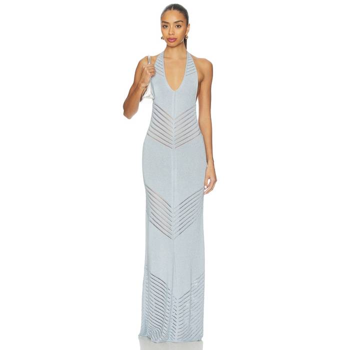 Devon Windsor 【 Roma Maxi Dress Women Azure 】 永遠の都 御召しもの レディース アズール