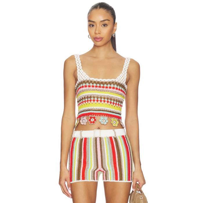 My Beachy Side 【 Noa Hand-Crocheted Top Women Multi 】 レディース
