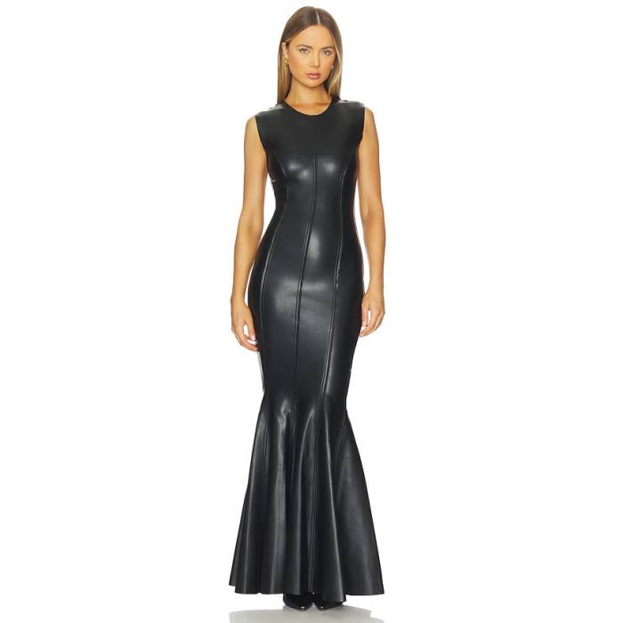 Norma Kamali 【 Sleeveless Grace Fishtail Gown Women Black 】 Sleeveless ノン衣袂 レディース 黒いこと 黒いこと