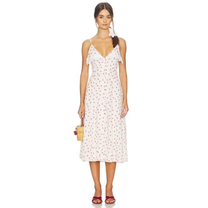 Fait Par Foutch 【 Avery Dress Women Red Poppy 】 お召しもの レディース Red 赤・赤いこと