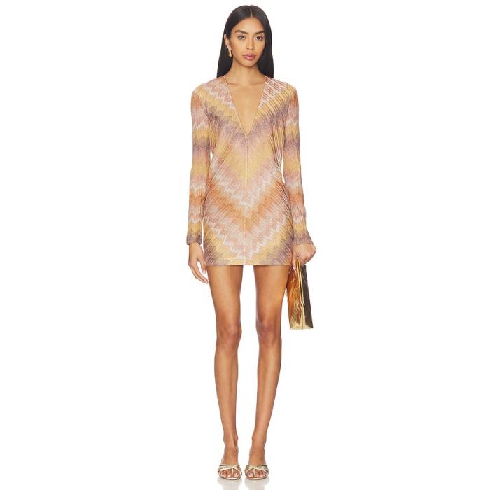 Missoni 【 Short Dress Women Gold Tones 】 御召しもの レディース ゴールド