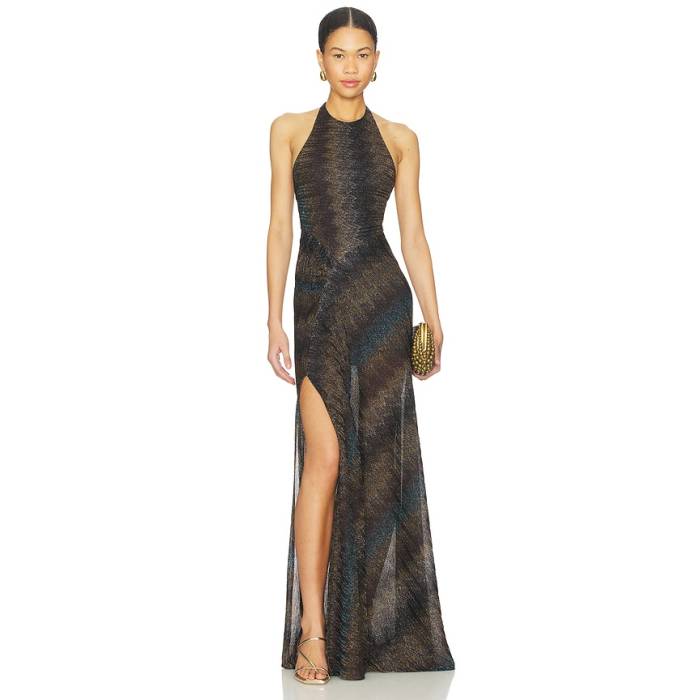 Missoni 【 Long Dress Women Dark Blue Tones 】 御召しもの レディース 青碧 青碧