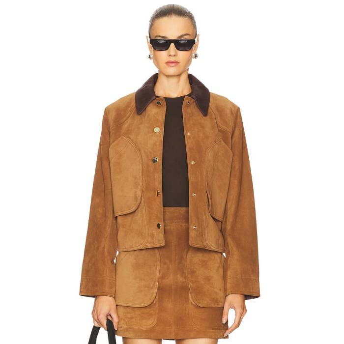 Veronica Beard 【 Walters Cropped Barn Jacket Women Whisky 】 Jacket 上衣 レディース