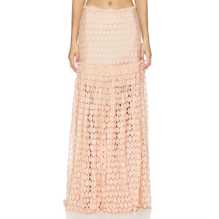 ウラ・ジョンソン Ulla Johnson 【 Aris Lace Maxi Skirt Women Blush 】 レディース