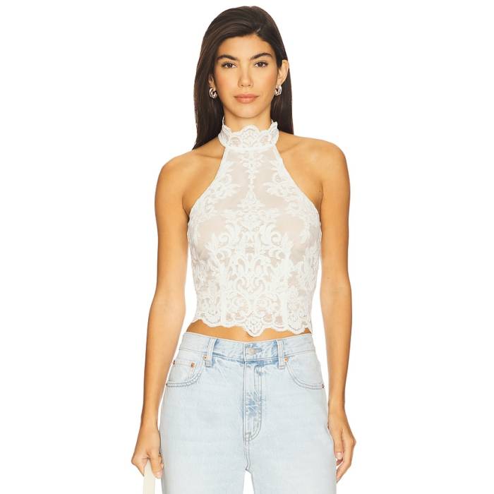 Stone Cold Fox 【 X Revolve Amanda Halter Top Women White 】 レディース 白いこと 白いこと