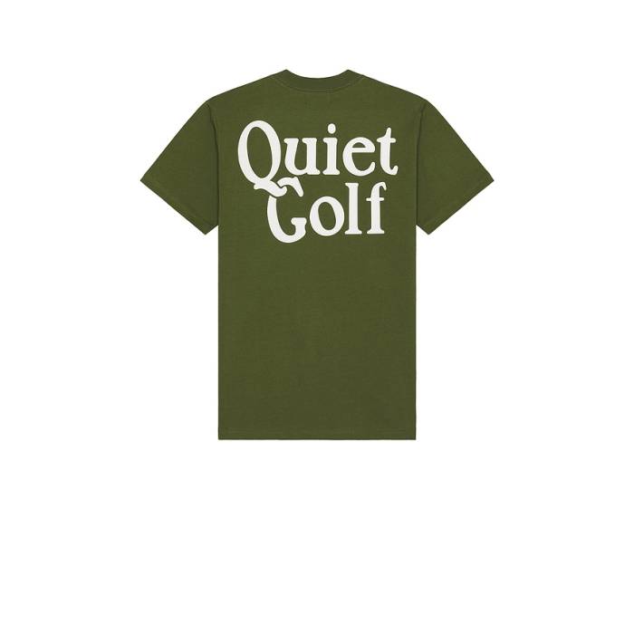 Quiet Golf 【 Heritage Stack Tee Men Olive 】 ティーシャツ メンズ olive オリーブ