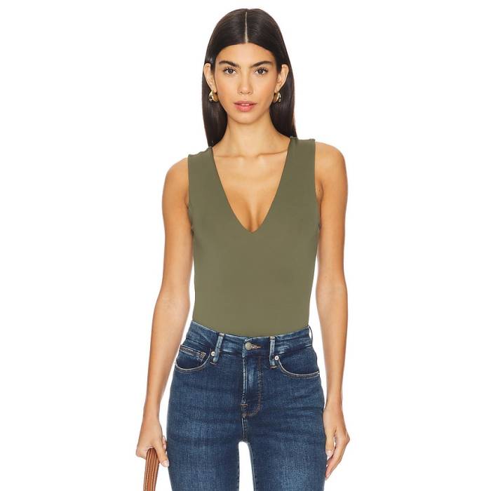 好ましいアメリカン Good American 【 Sculpting Deep V Tank Body Women Fatigue001 】 ディープ 貯蔵タンクいの一番 レディース