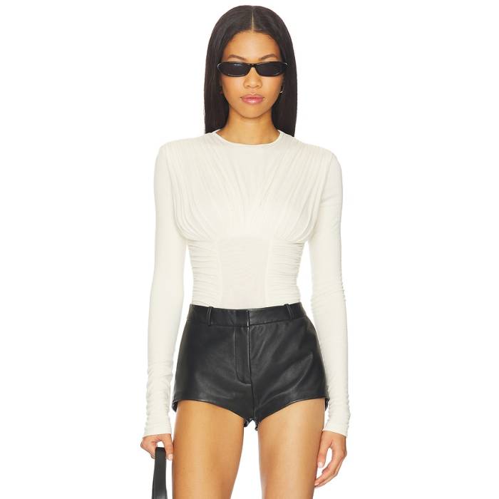Agolde 【 Abbi Bodysuit Women Oat Milk 】 上半身背広 レディース