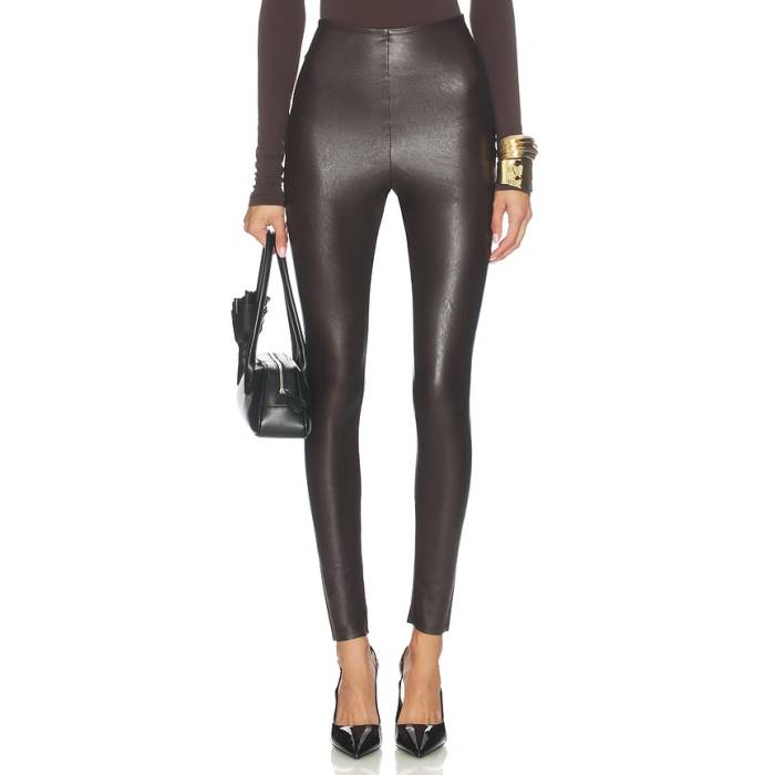 命令すること Commando 【 Faux Leather Legging Women Espresso 】 なめし革 レディース