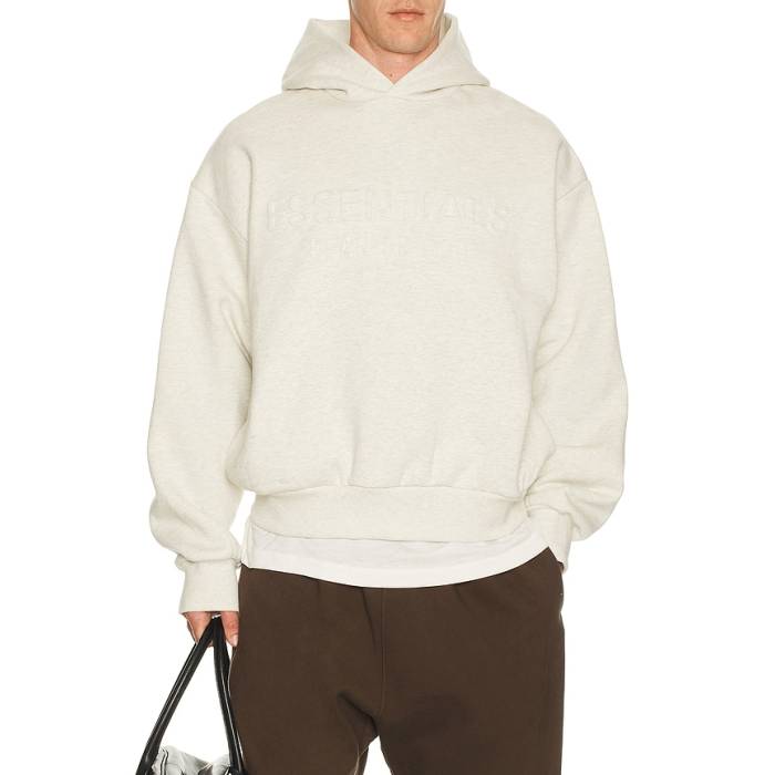 Fear Of God Essentials 【 Classic Hoodie Men Oatmeal Heather 】 古典派音楽 フーディー パーカー メンズ heather ギョリュウモドキ