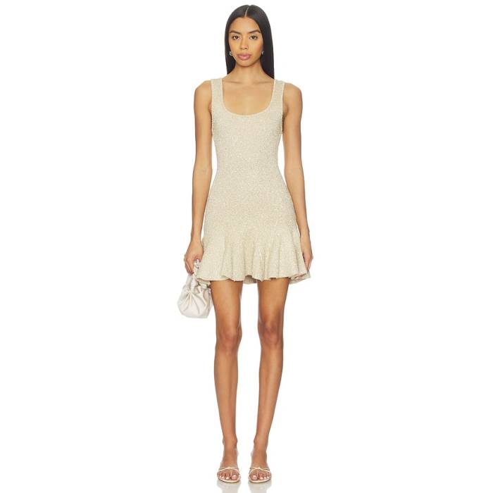 Loveshackfancy 【 Sarajane Dress Women Honey Gold 】 お召しもの レディース お前さん ゴールド
