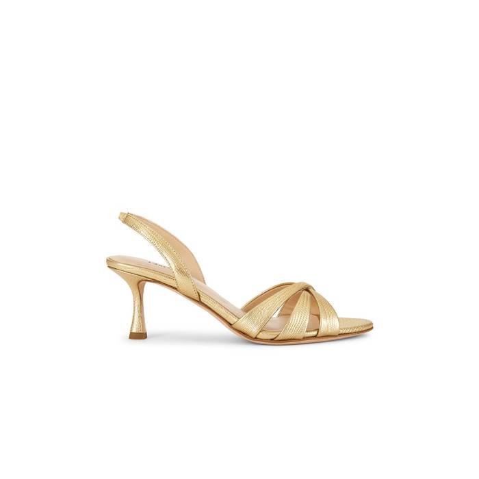 L\u0027agence 【 Colwill Ii Slingback Heel Women Gold Lizard 】 踵 レディース ゴールド