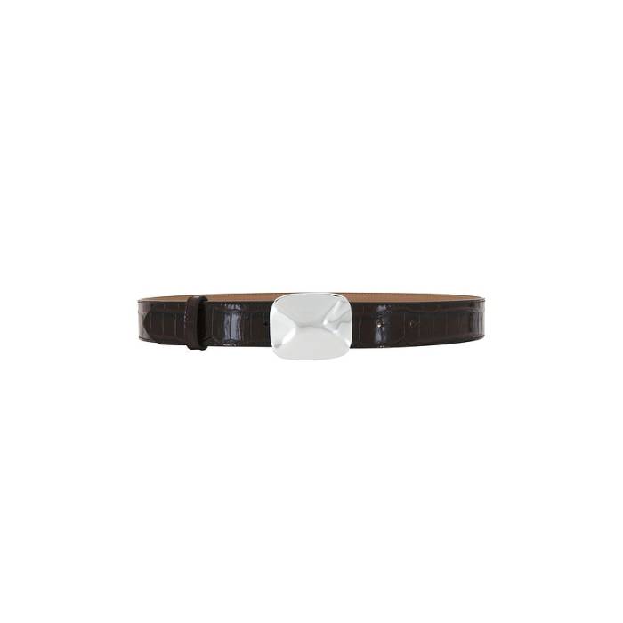 B-Low The Belt 【 Isaac Croco Belly Women Chocolate \u0026Amp; Silver 】 レディース Silver しろがね色・しろがね色
