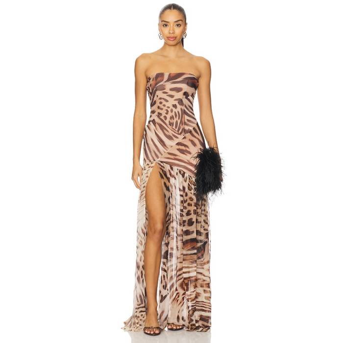 Retrofete 【 Nicole Dress Women Animal Print 】 御召しもの レディース