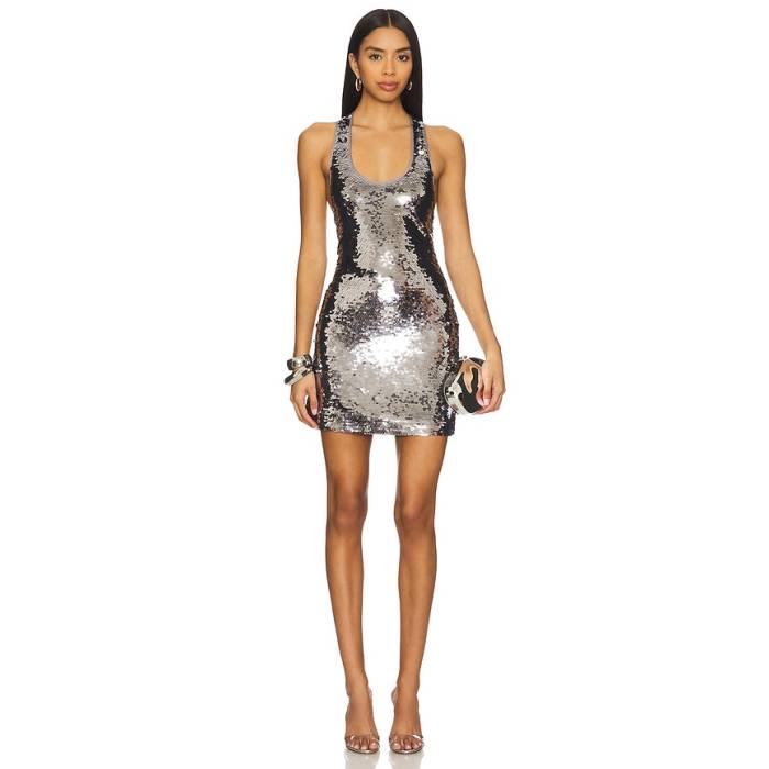 Retrofete 【 Alondra Dress Women Metallic Slate 】 お召しもの レディース ドレス-レディースファッション