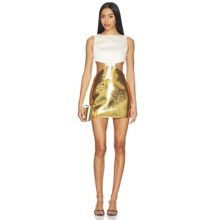Retrofete 【 Zevy Dress Women Cream \u0026Amp; Ochre 】 御召しもの レディース 皮膚軟化剤