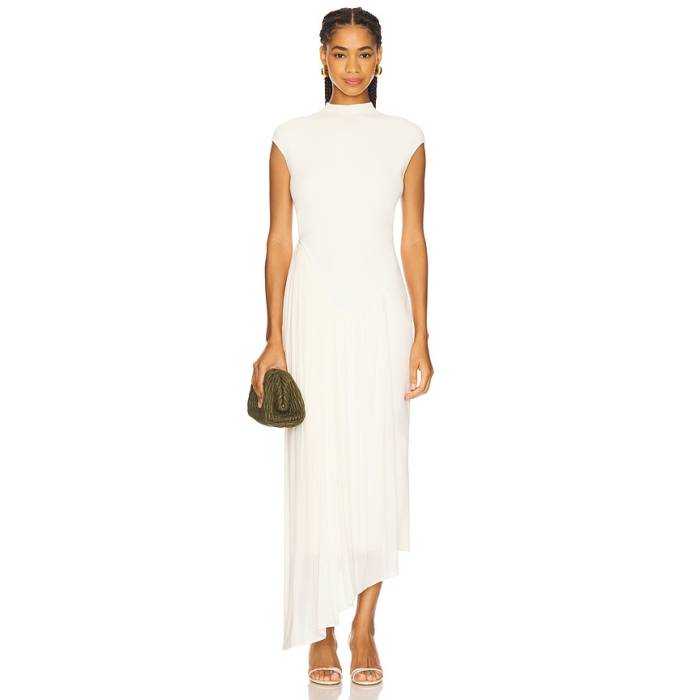 Et Ochs 【 Francis Knit Combo Midi Dress Women Ivory 】 編み物 御召しもの レディース 象牙色
