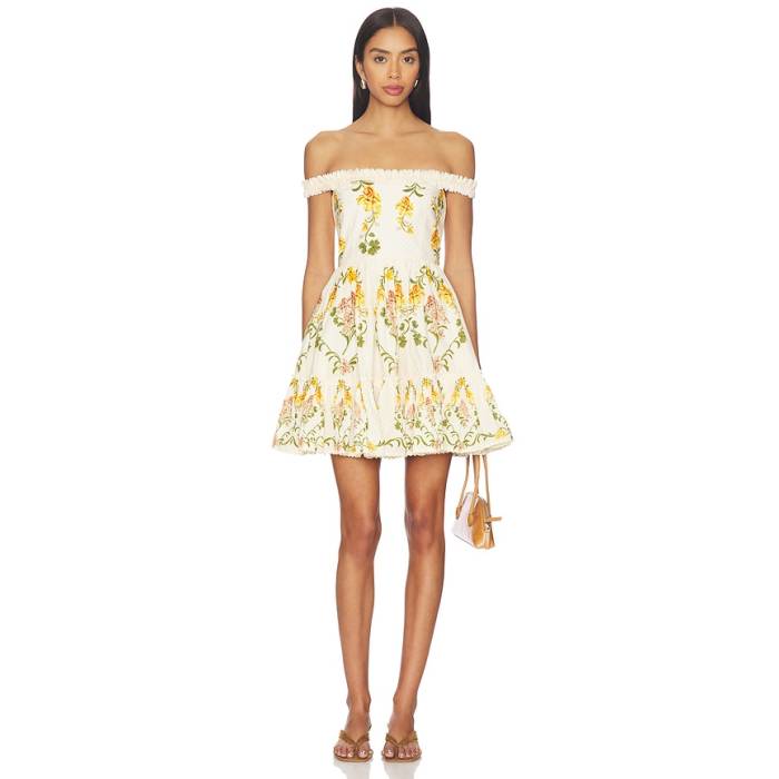 Agua By Agua Bendita 【 Boreal Mini Dress Women Ivory 】 御召しもの レディース 象牙色
