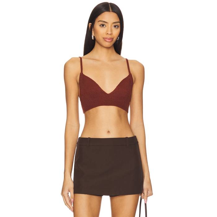 Weworewhat 【 Sweater Bra Top Women Chestnut 】 調教師 レディース