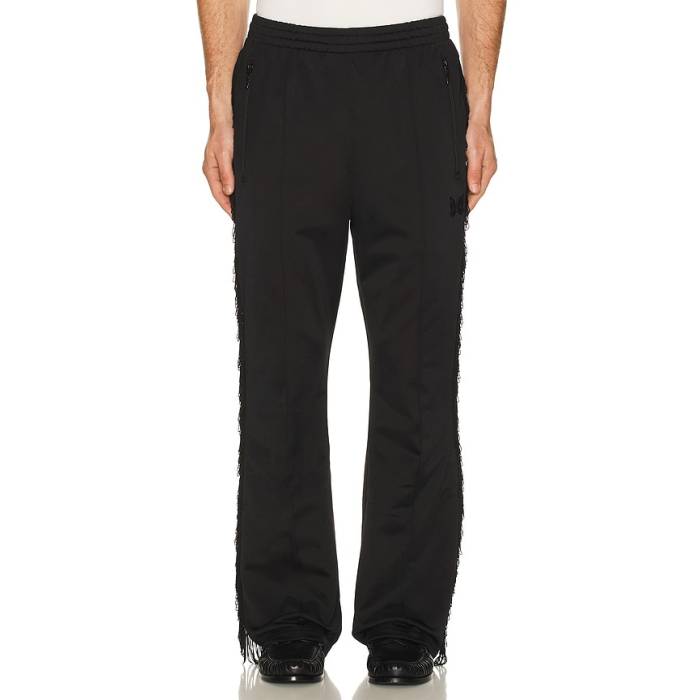 ニードルズ Needles 【 Fringe Track Pant Tricot Jersey Men Black 】 トラック パンツ ジャージ メンズ 黒色 ブラック｜スニケス 34,645円