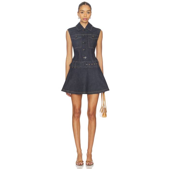 Self-Portrait 【 Denim Mini Dress Women Blue 】 ジーンズ お召しもの レディース 青み 青色