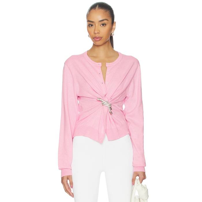 Area 【 Crystal Knot Sweater Women Pastel Pink 】 調教師 レディース pink サクラ色