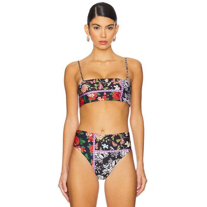 Agua Bendita 【 X Revolve Brietta Reversible Bikini Top Women Floral Multi 】 リヴァーシブル レディース