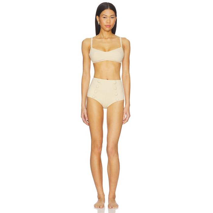 Lisa Marie Fernandez 【 Balconette High Waist Bikini Set Women Natural 】 ご機嫌 レディース 自然的