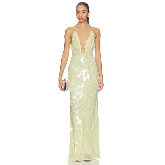 Misha 【 The Sapphire Sequin Dress Women Lemon 】 御召しもの レディース