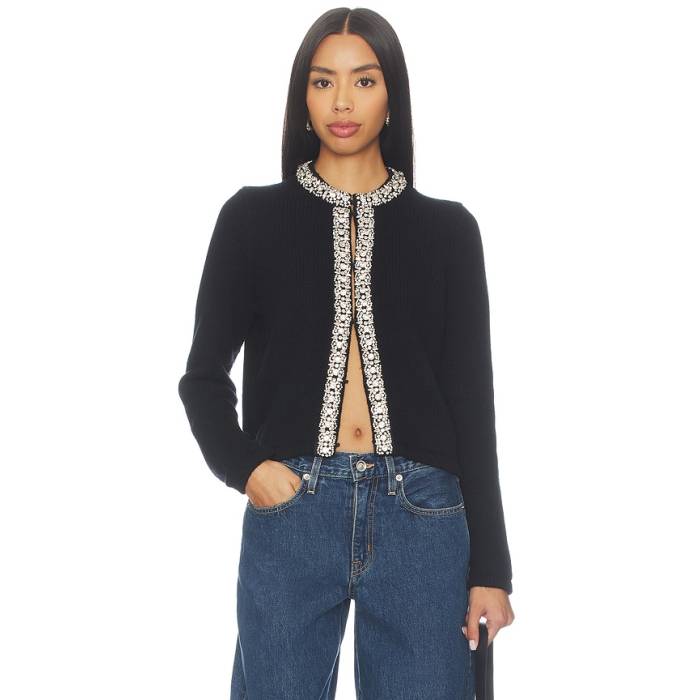 バッシュ バリウム\u0026Sh 【 Louna Cardigan Women Noir 】 ジレー レディース