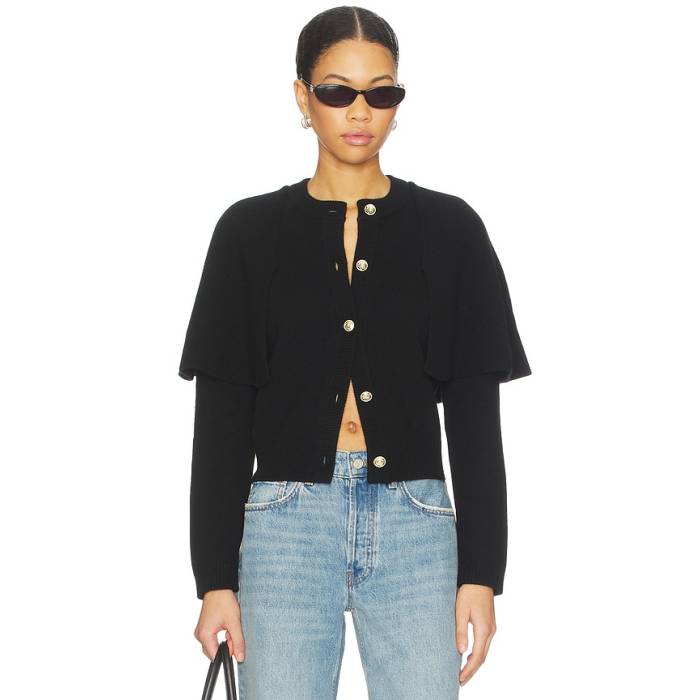 バッシュ バリウム\u0026Sh 【 Peggy Cardigan Women Noir 】 ジレー レディース