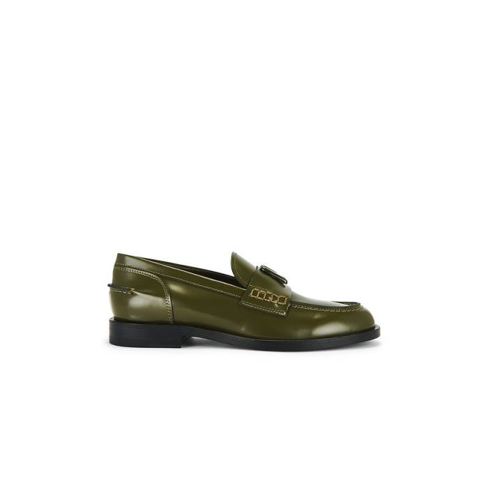 Msgm 【 Flat Loafer Women Green 】 置き目毛革 シューズ レディース green 緑・緑であること