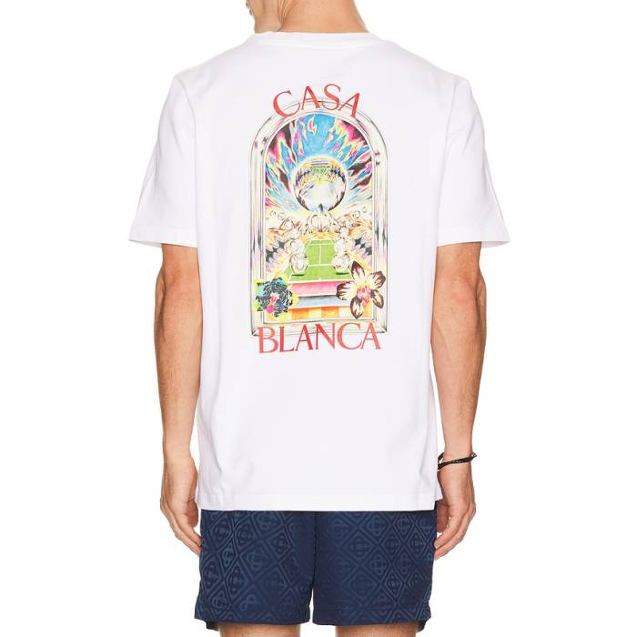カサブランカ Casablanca 【 Tennis Landscape Classic Tee Men Orchid Court 】 庭球 古典派音楽 プルオーバー メンズ 厚地の外套