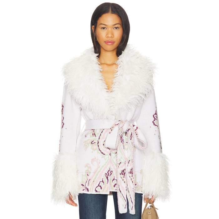 Hayley Menzies 【 Rex Jacquard Cardigan Women Jimi Cream 】 ジレー レディース 皮膚軟化剤